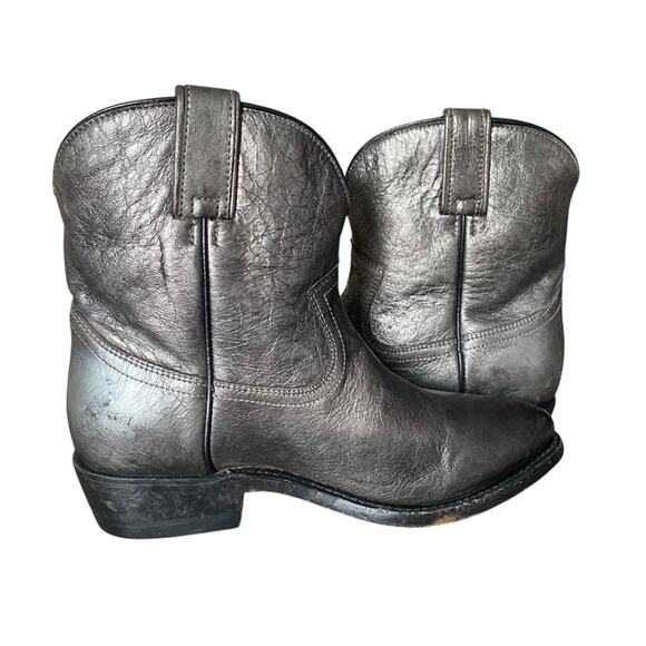 Frye Billy Short Ankle Dark Pewter Boots Silver Metallic size 8 - Picture 9 of 14